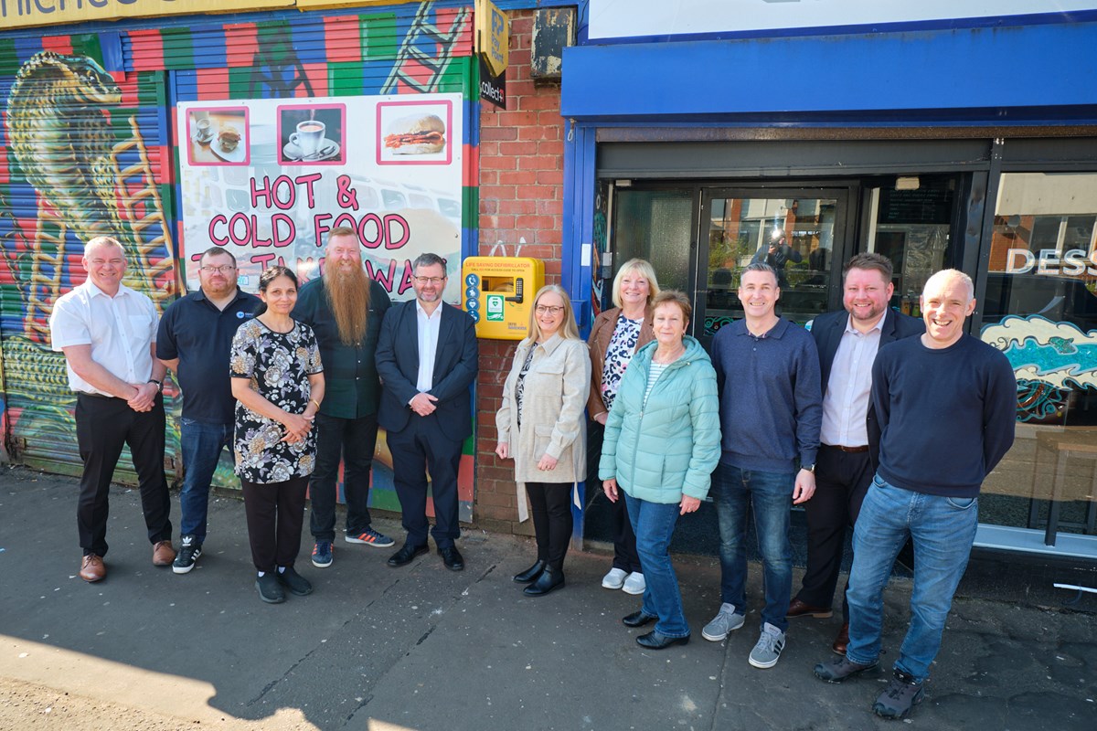 New Farm defib handover