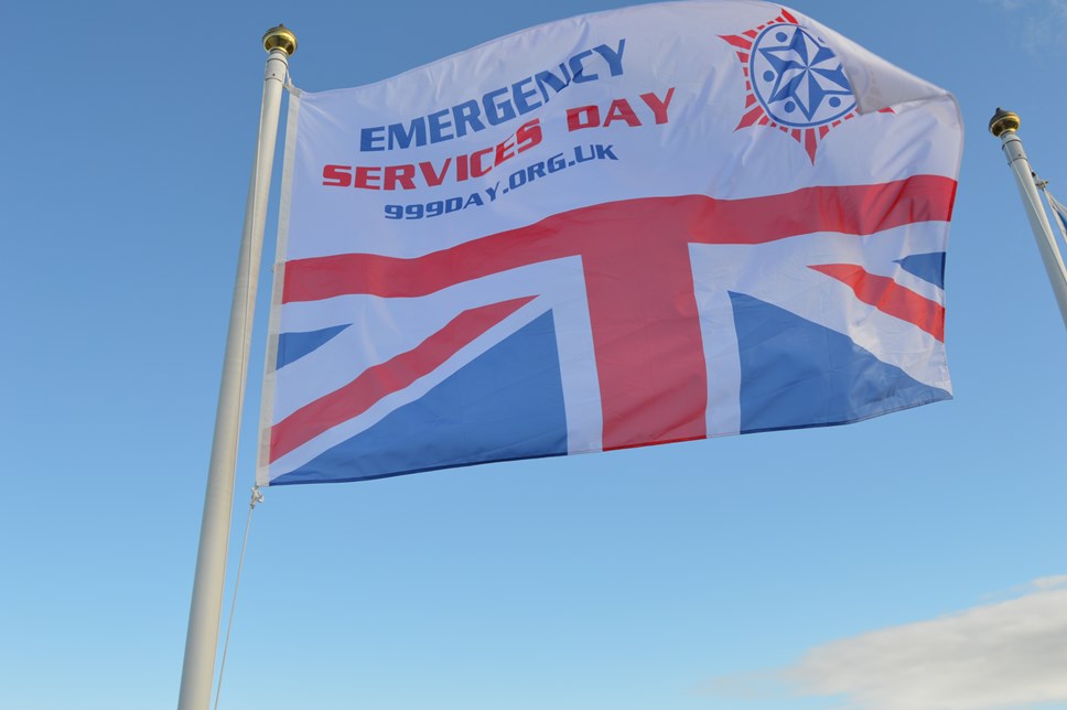 Emergency Services Day marked by flagraising at Moray Council HQ