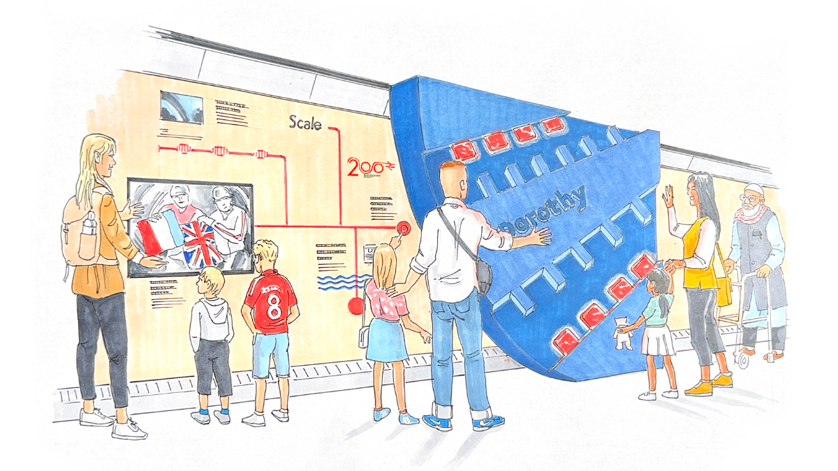 Hero banner Artist impression of Inspiration carriage Railway Firsts (Credit Railway 200)