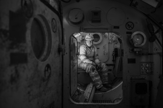 Josh Knight pictured inside the decompression chamber