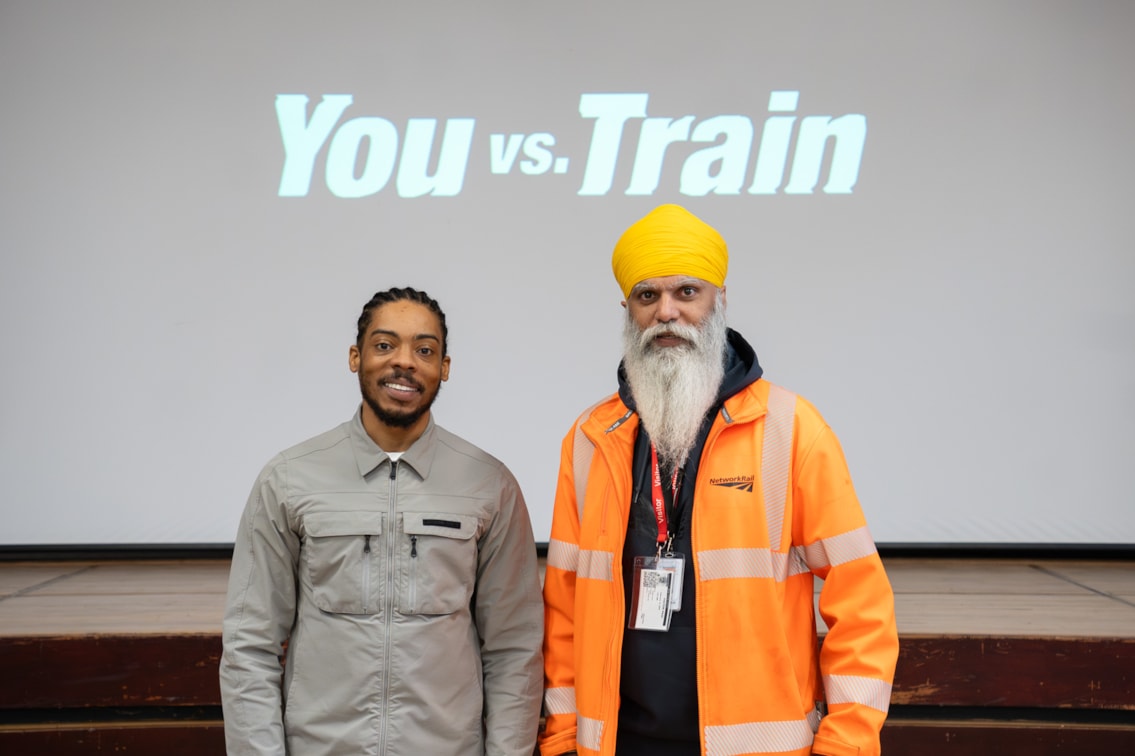 Manny Squared: Award winning Mannys team up to create a rail safety lesson that will never be forgotten as school children head off for their half term break: Big Manny and Manny Kang