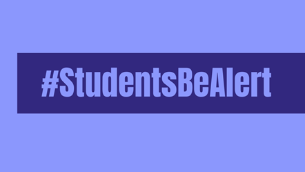 #StudentsBeAlert Hero Image