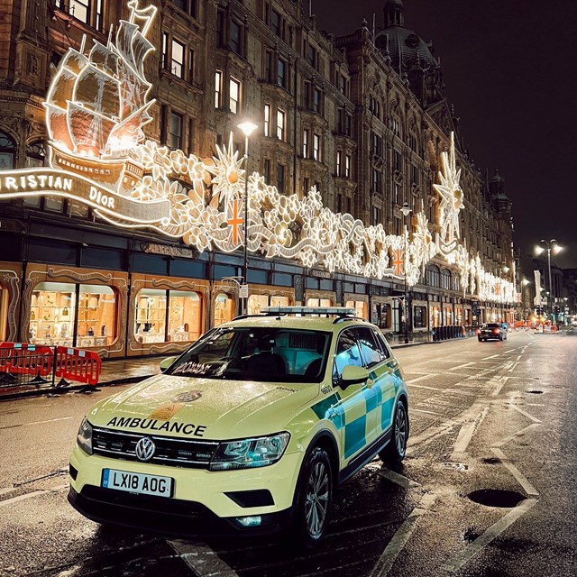 LAS vehicle and Christmas lights