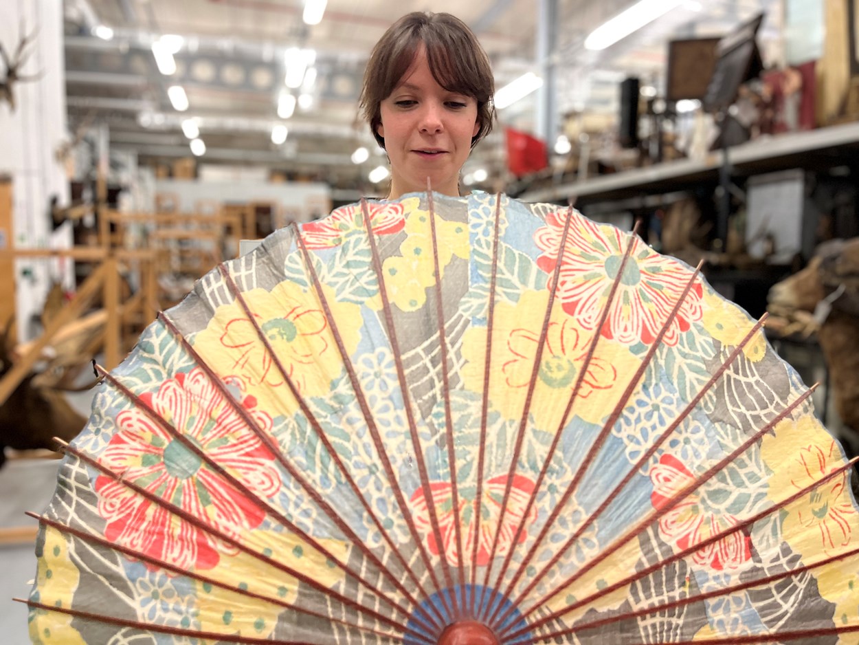 Umbrellas: Vanessa Jones, Leeds Museums and Galleries Vanessa Jones, Leeds Museums and Galleries assistant curator of costumes and textiles has been leading the project to catalogue Leeds Museums and Galleries' collection of umbrellas.