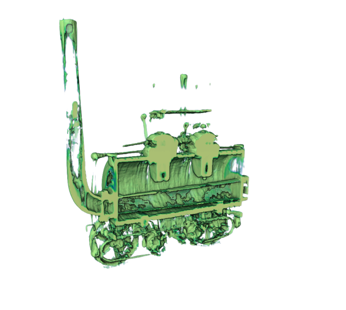 Miniature loco scans: Leeds Industrial Museum’s incredible miniature recreation of a pioneering early steam locomotive recently underwent a detailed CT X-Ray survey using sophisticated equipment at the University of Leeds.
The resulting images show how the precious model, made for the famed engineer Matthew Murray in 1811, replicated the revolutionary mechanics of its full-sized counterparts and in turn helped power a worldwide boom in the railway industry.