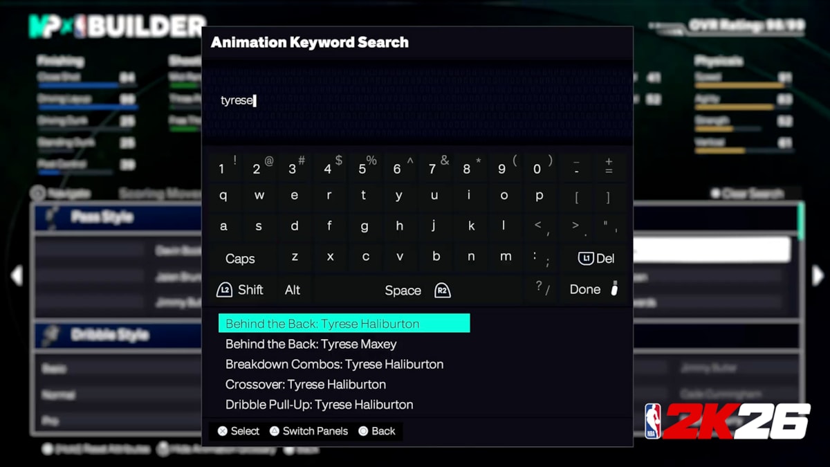 NBA 2K26 MyPLAYER Builder Glossary