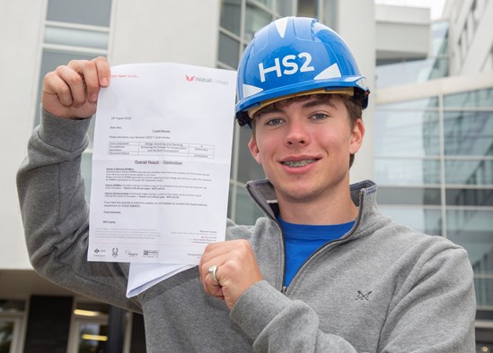 Jake Flood got a distinction and will now start a degree level apprenticeship with BBV on HS2