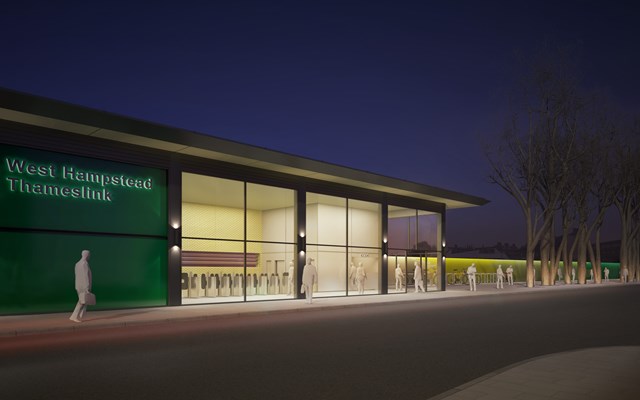 New station - night view