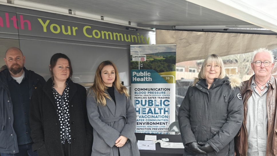 Workers with the PHIL van in Fleetwood