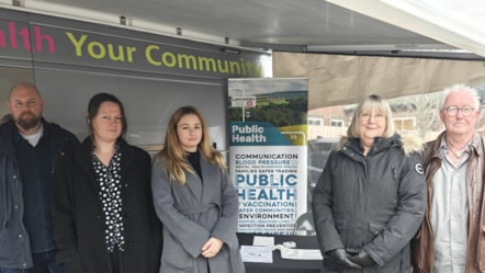 Workers with the PHIL van in Fleetwood