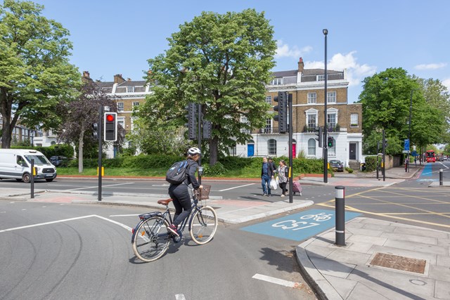 The number of protected cycle routes have doubled since 2016 - copyright Transport for London