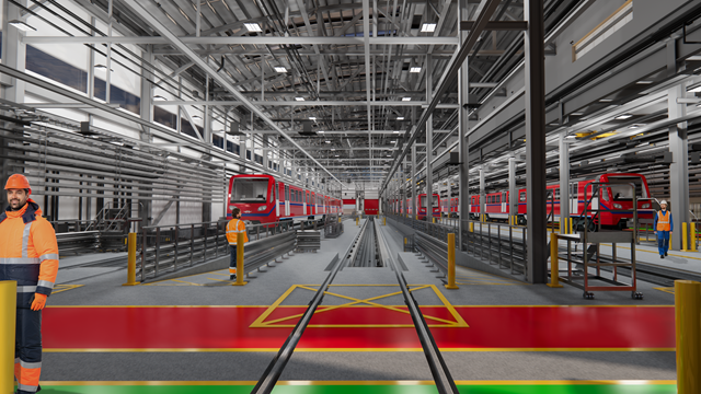 TfL Image - DLR Depot at Beckton