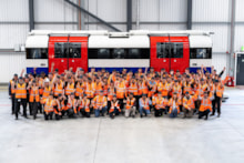 Image 2 - Team Infront of Piccadilly Train: Image 2 - Team Infront of Piccadilly Train