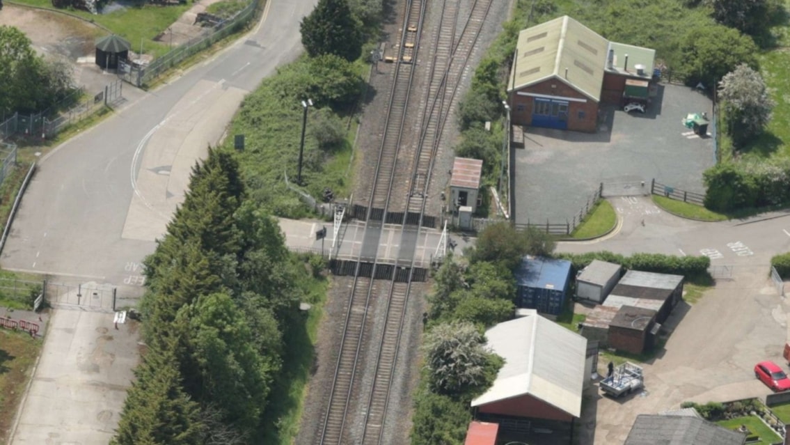Weekend service changes as £5m rail upgrade gets under way: Clay Mills level crossing