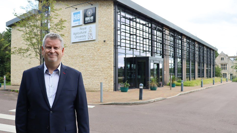 Cllr Mike McKeown outside Farm491