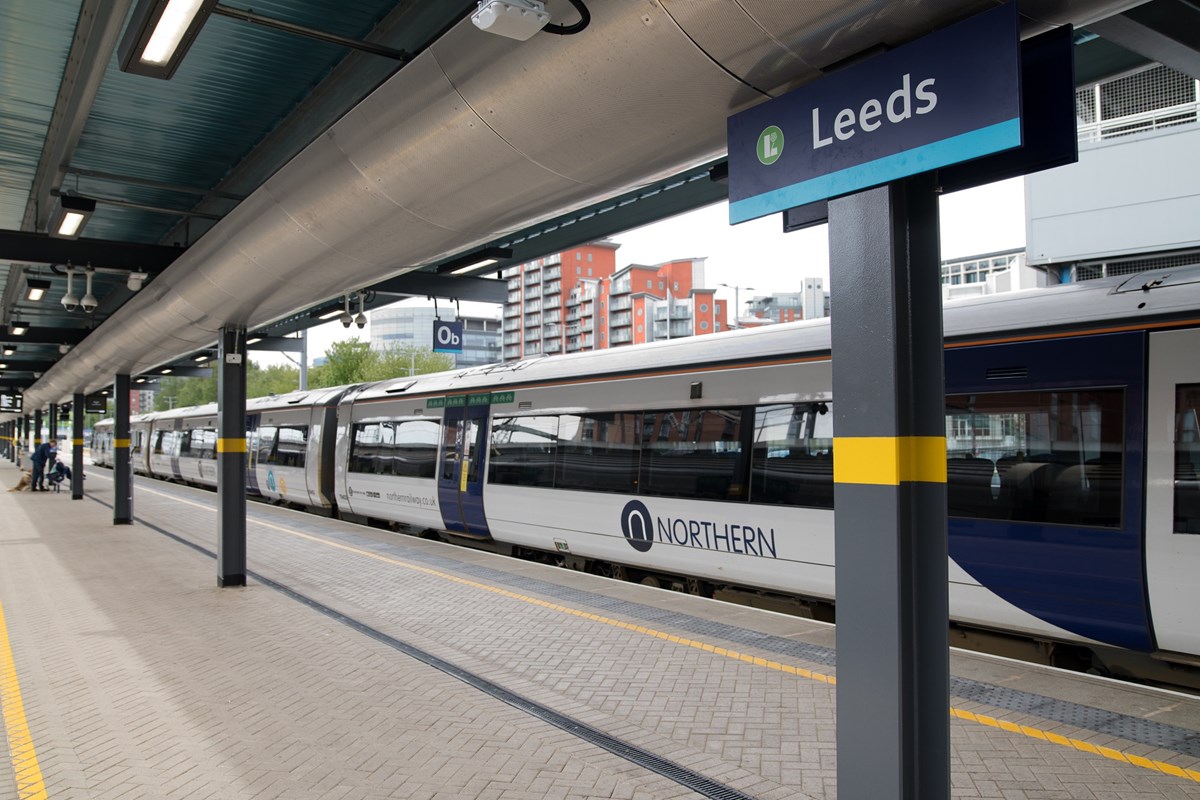 Northern train at Leeds station