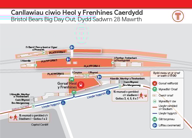 Cardiff Queen St Matchday POST Welsh: Cardiff Queen St Matchday POST Welsh