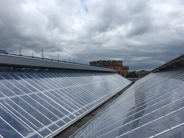 The new roof of Carlisle station