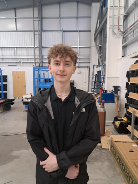 Joseph Bridges, who is currently doing a Level 4 Application Support Apprenticeship with software and consultancy solutions firm Redthorn.