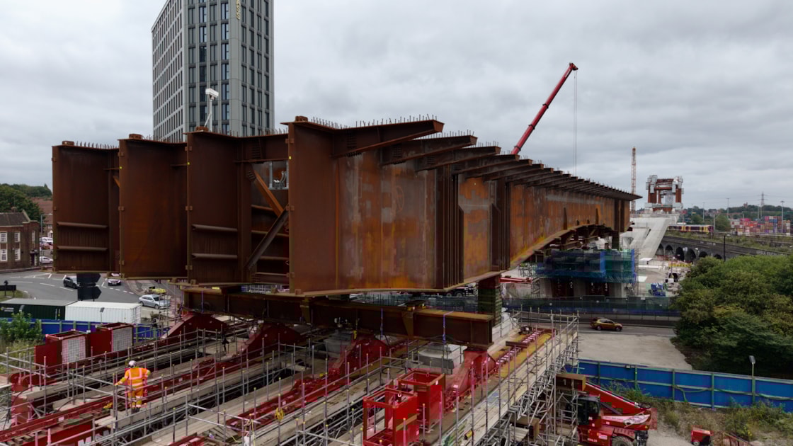 HS2 Lawley Middleway viaduct move completed 11