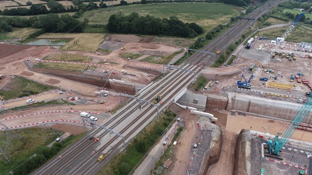 Impressive time-lapse video released after Trent Valley line upgrades: Fulfen-Wood-Aerial-View