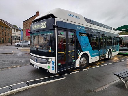 Hydrogen bus tested between Haverfordwest and Carmarthen