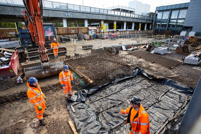 Behind the scenes at Gatwick Airport station building site