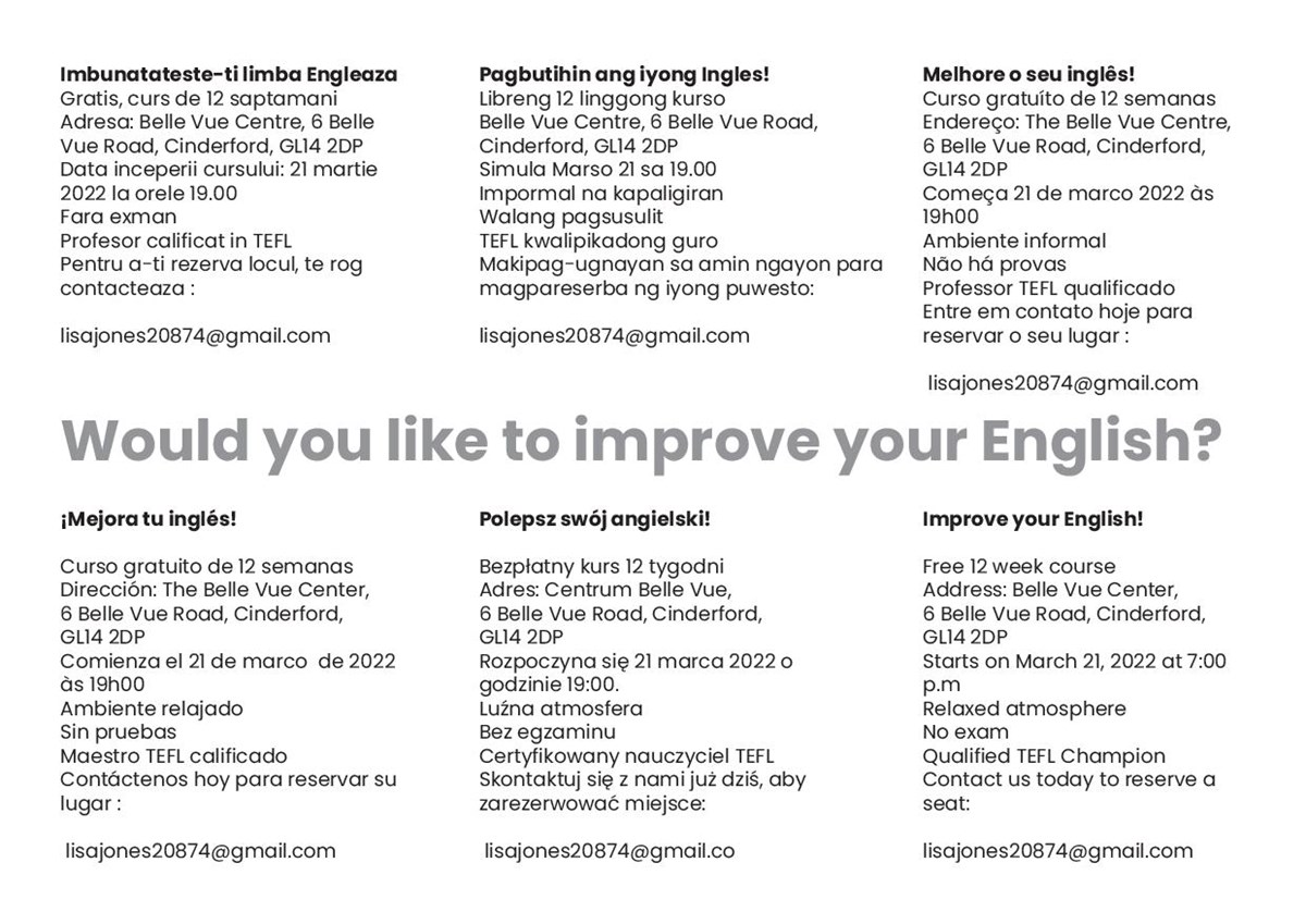 Improve Your English Flyer Page 2
