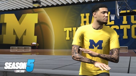 NBA 2K26 Season 5 LVL21 University of Michigan Game Day Bundle-2