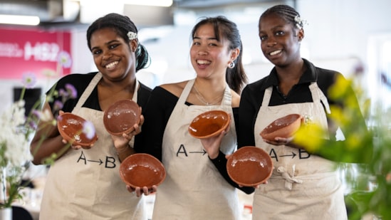 Young Potters create plates from clay excavated at Old Oak Common station - Community Lunch-2: Young Potters create plates from clay excavated at Old Oak Common station - Community Lunch-2