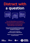 TfL Image - Distract with a question poster: TfL Image - Distract with a question poster