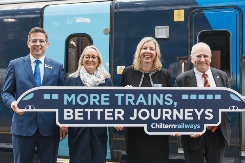 Richard Allan (Chiltern), Denise Wetton (Network Rail), Amanda Furlong (Arriva UK Trains), Rail Minister