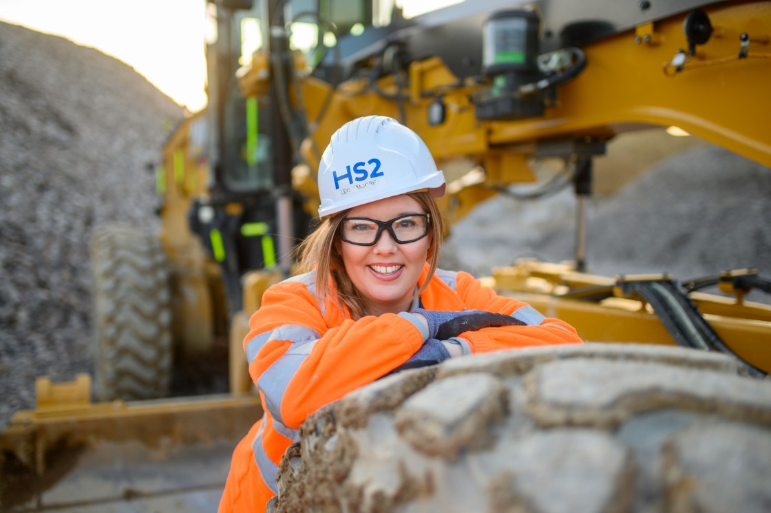 Leoni Moore: Leoni Moore from Northamptonshire is now working for HS2 after training at one of the organisation's three Operator Skills Hubs.