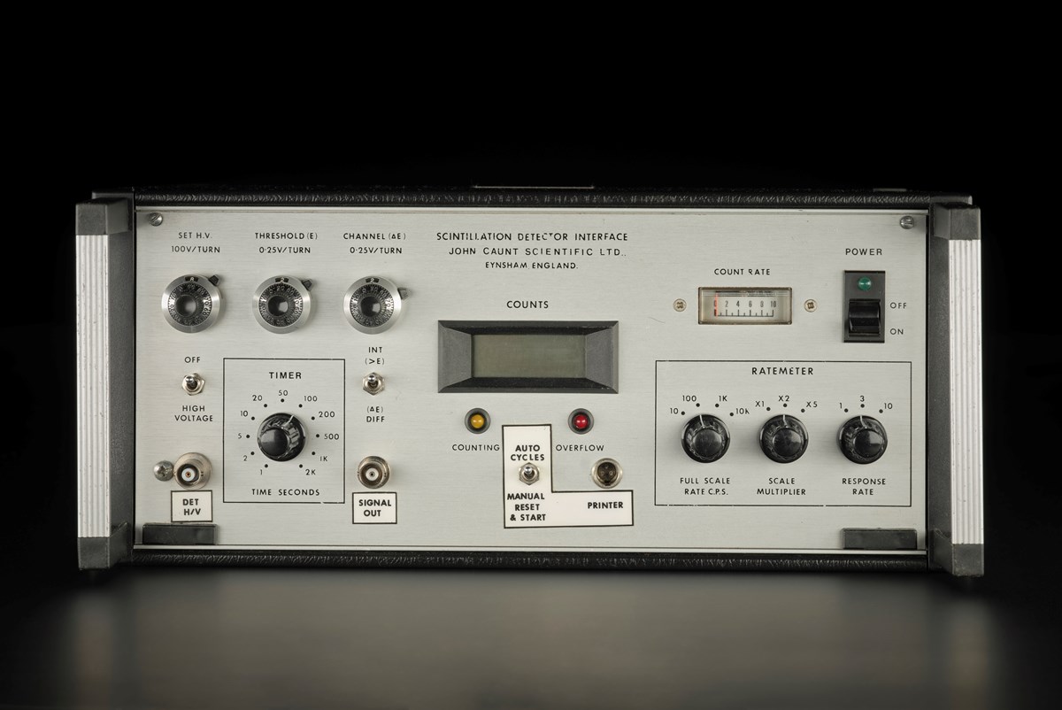 Geiger counter used to test for radiation in sheep in East Ayrshire, c.1985 Image © National Museums Scotland - Copy