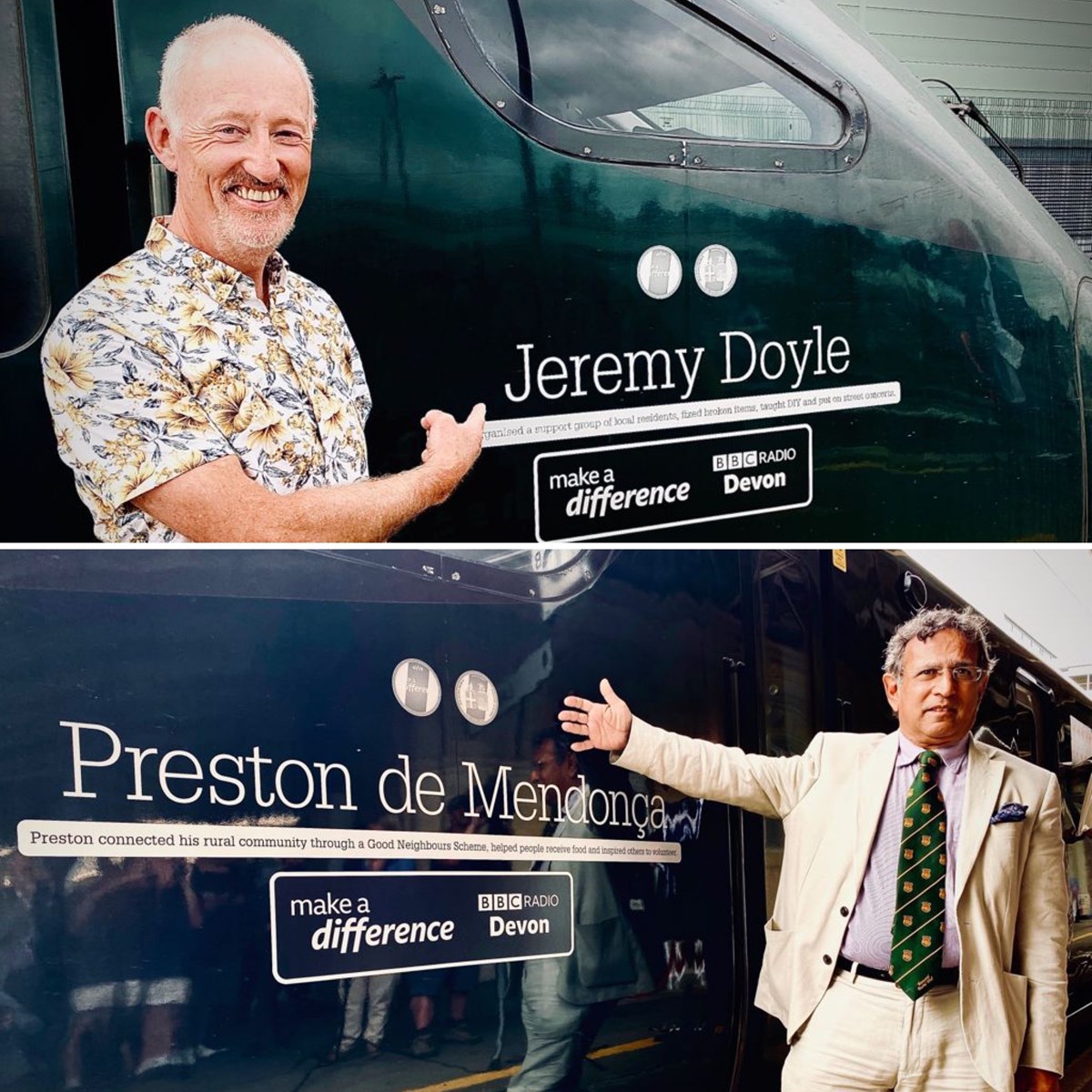 Devon BBC Make A Difference Superstars Jeremy Doyle and Preston de Mendonca