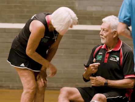 Kath Knowles and pickle ball player Ynys Mon-2