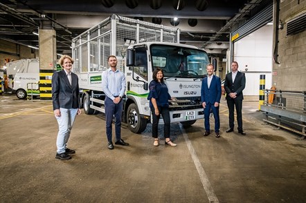 From left to right: Cllr Champion (Islington Council's Executive Member for Environment and Transport); Hugh Pickerill (Account Manager, Joju Solar); Shirley Rodrigues (London's Deputy Mayor for Environment and Energy); Keith Townsend (Islington Council's Corporate Director for Environment and Regen