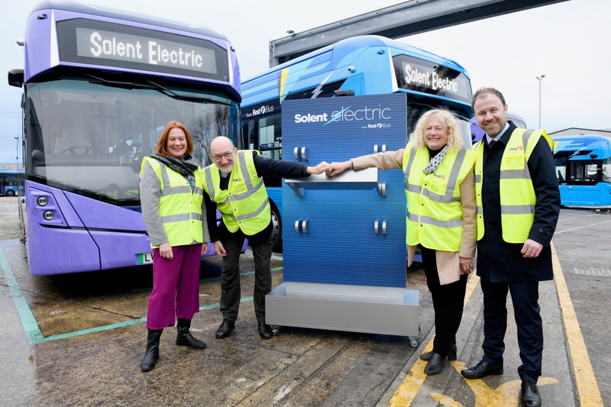 From L-R, Cllr Zoe Huggins; Cllr Peter Candlish; Cllr Lulu Bowerman; Simon Goff