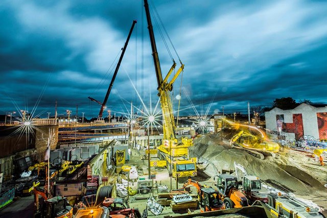 Pedestrian subway installed under railway line at Hackney Wick in four-day weekend: Hackney Wick station subway installation