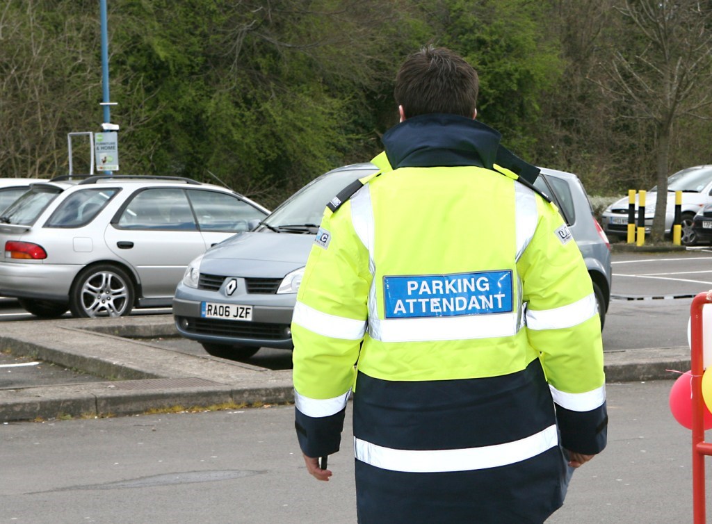 private parking - attendant in car park