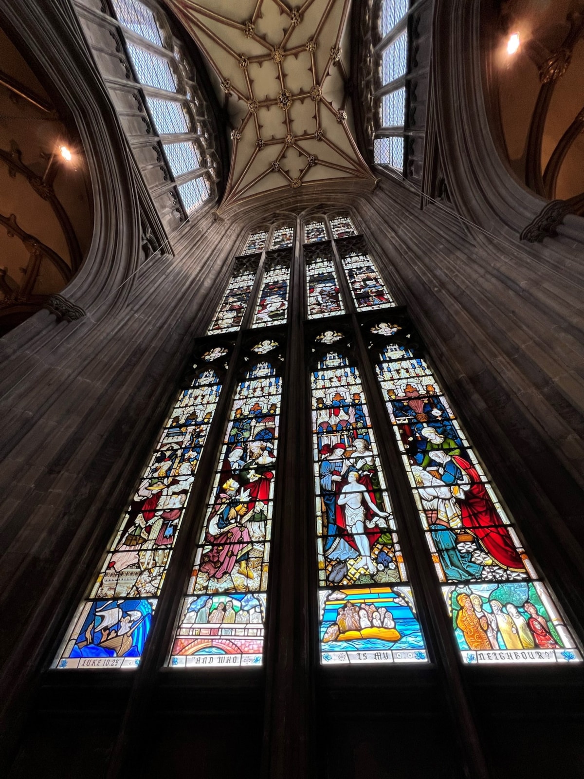 St Mary Redcliffe window install 1