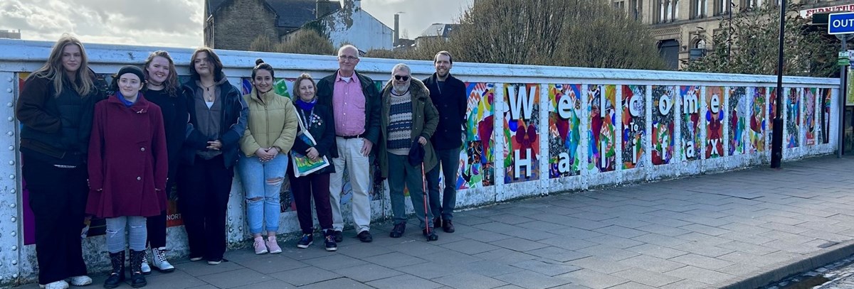 This image shows the artwork at Halifax station (1)