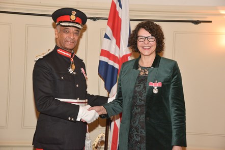 Susanna Daus, manager of Islington Council’s adoption and fostering service, receives her British Empire Medal, recognising her outstanding work in the sector.
