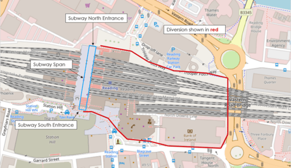 Station subway closure diversion