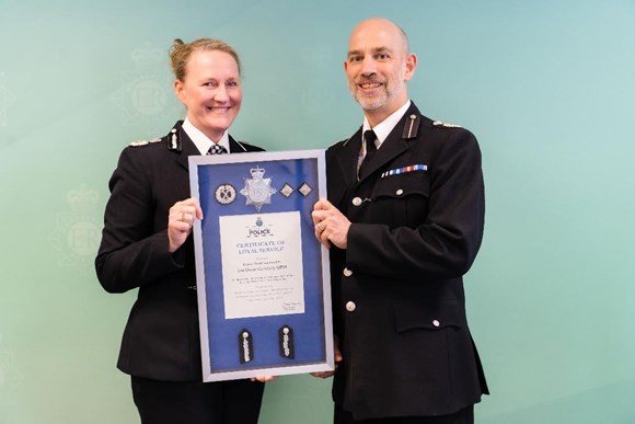 DCC Ian Critchley with CC Serena Kennedy