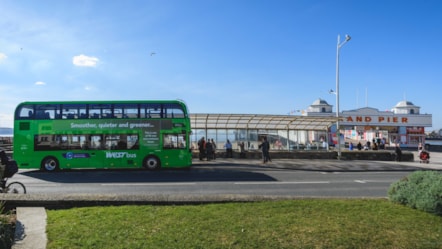 Electric bus Weston seafront @JonCraig Photos