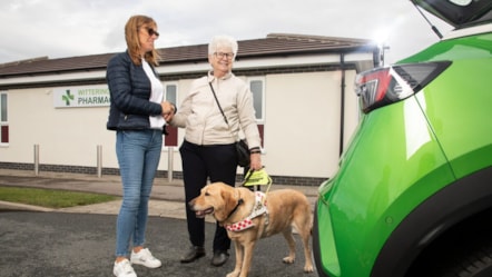 Motability Scheme customer with assistance dog
