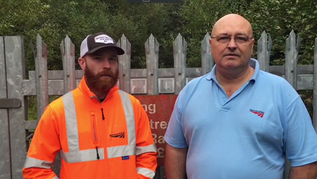Network Rail lifesavers Rob Marsh and Davis Cairns