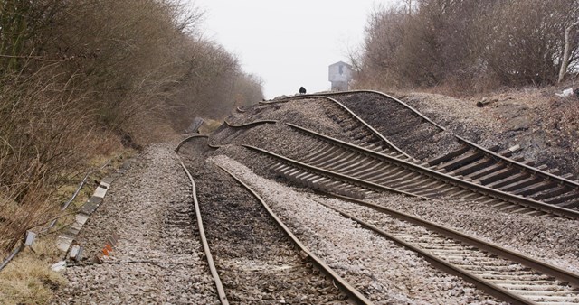 Rail recovery work at Hatfield & Stainforth: 26.2.13 Hatfield & Stainforth