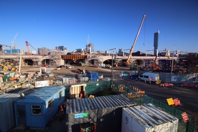 Ordsall Chord Christmas 2016/17: New bridge at Water Street on the Castlefield corridor